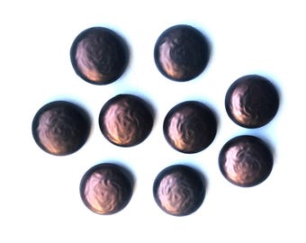 9 cabujones grandes redondos vintage de 23 mm x 23 mm, cabujón abovedado dorado oscuro o morado para colgantes, pendientes, proyectos de fabricación de joyas DESTASH