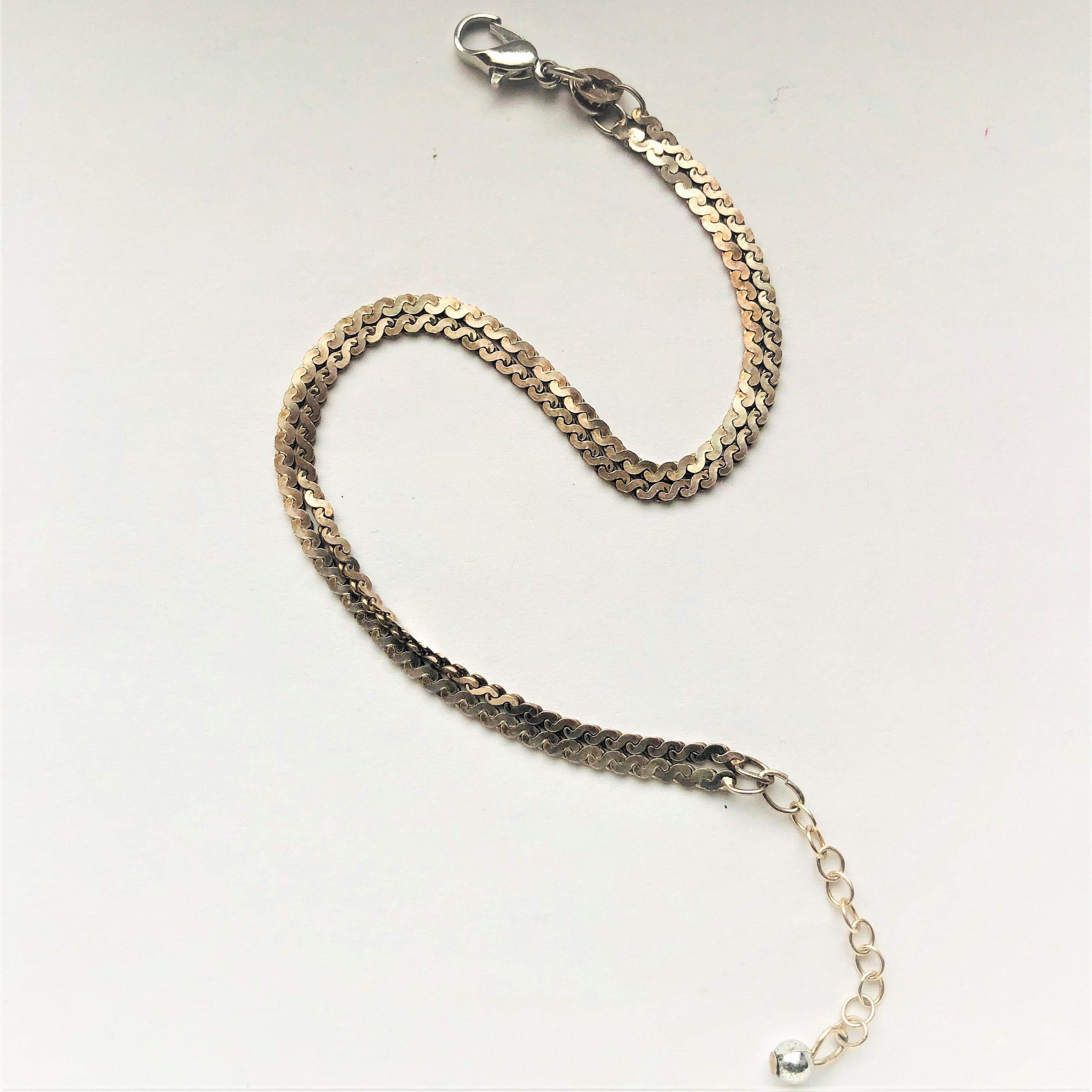 Delicate Sterling Silver Foxtail Two Chains Vintage Dainty - Etsy Canada