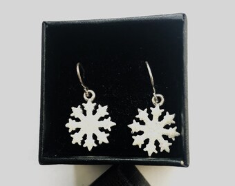 Vintage Christmas  Small Post Earrings Cute Christmas Snowflakes, Mistletoe, Pavé Moon and Star Earrings for Her Minimalist by enchantedbeas