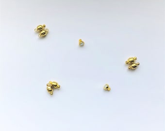 7 pcs Small Gold Metal Clasp Magnetic Clasp for Chain or Small Necklace Two parts Clasp Magnet inside Gold Plated DESTASH by enchantedbeas