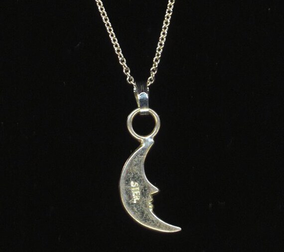 Vintage Sterling Silver 925 Marked Silver Moon Pe… - image 4