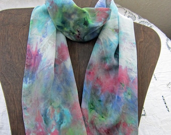 Ice Storm - Iced Dyed Crepe de Chine Silk Scarf