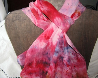 Valentine's Day - Hand Dyed Crepe de Chine Silk Scarf
