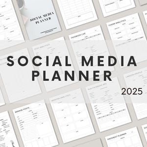 Social media planner, content planner, UGC, content calendar, marketing, printable planner, social media manager,gift for planner