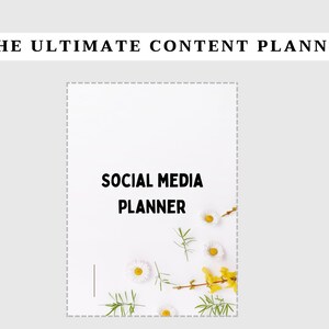 Social media planner, content planner, UGC, content calendar, marketing, printable planner, social media manager,gift for planner