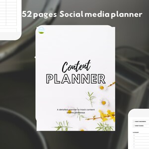 Social media planner, content planner, UGC, content calendar, marketing, printable planner, social media manager,gift for planner