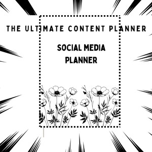 Social media planner, content planner, UGC, content calendar, marketing, printable planner, social media manager,gift for planner