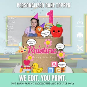 Kindergeburtstagsfeier Ms. Rachel inspirierte Kuchendeckel Herbie Lieder für kleine personalisierte Kuchen
