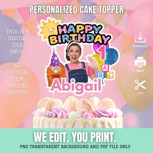 Ms. Rachel inspiriert Geburtstagsparty Kuchen Design Topper Personalisiert