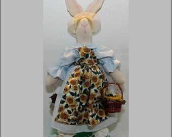 Sunflower Bunny with Hat, Basket