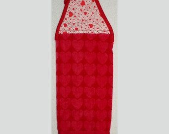 Kitchen Towel - Quilted Top with Ties - Valentines - Plush - 232