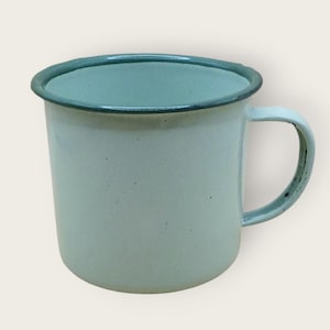 Enamel Ware Mug---Mint Green---Crafting or Display---New Old Stock