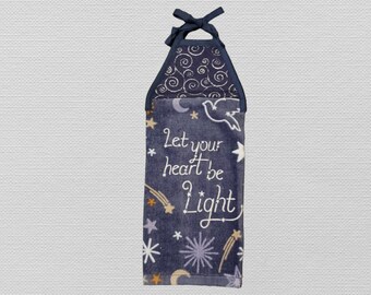 Kitchen Towel - Top with Ties - Plush - Light Your Heart Be Light - #177