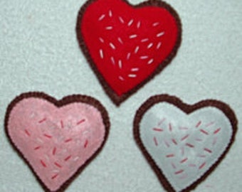 Valentine's Day Cookies - Felt Food -  # 141 F