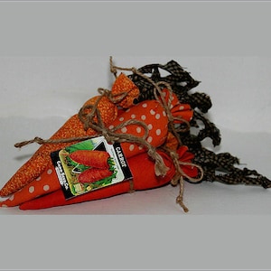 Carrots--Easter--Spring--Fabric--Set of 3--Bowl Fillers