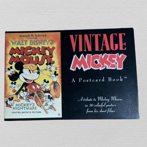 VINTAGE---Mickey Postcard Book--30 Postcards--1991--#143P