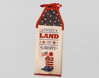 Kitchen Towel with Ties--Sweet Land of Liberty--#174