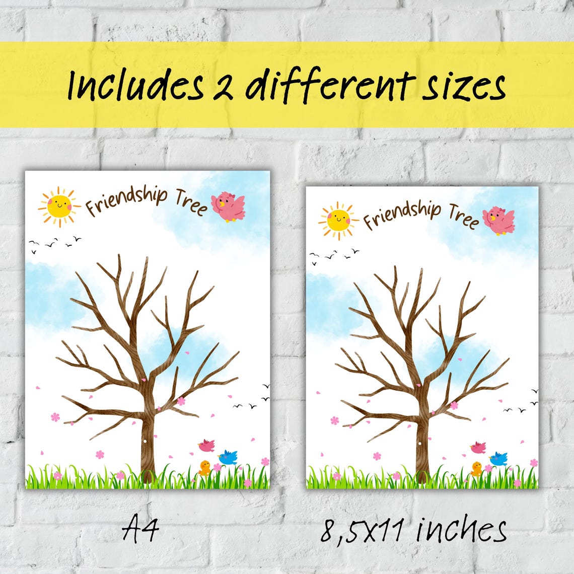 Friendship Day Handprint Craft, Printable Friendship Tree, DIY Kids ...