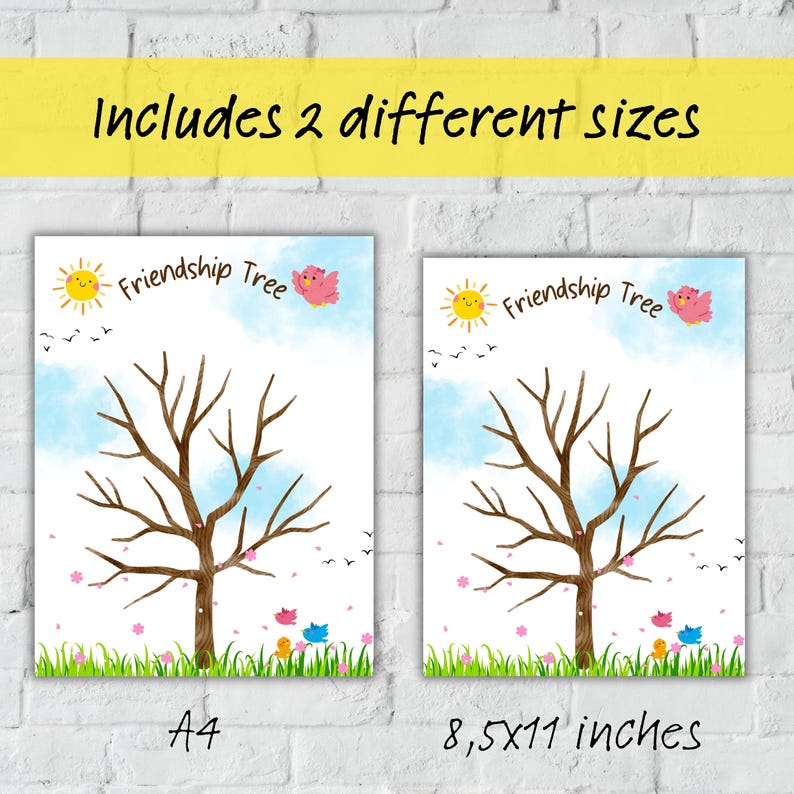 Friendship Day Handprint Craft, Printable Friendship Tree, DIY Kids ...
