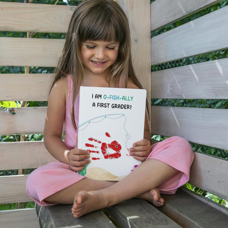 O-fish-ally a First Grader Handprint Art, Back to School Keepsake Craft ...