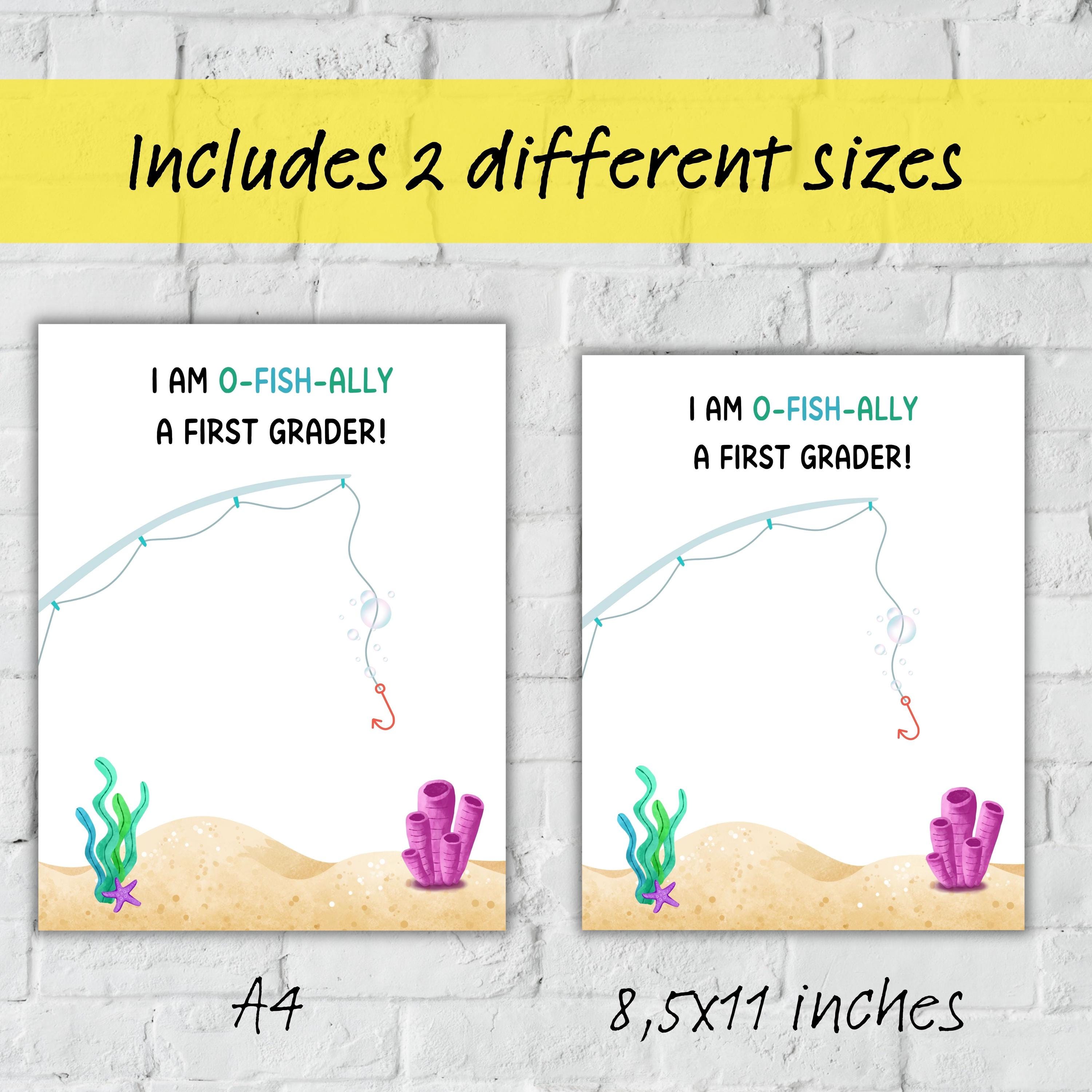 O-fish-ally a First Grader Handprint Art, Back to School Keepsake Craft ...