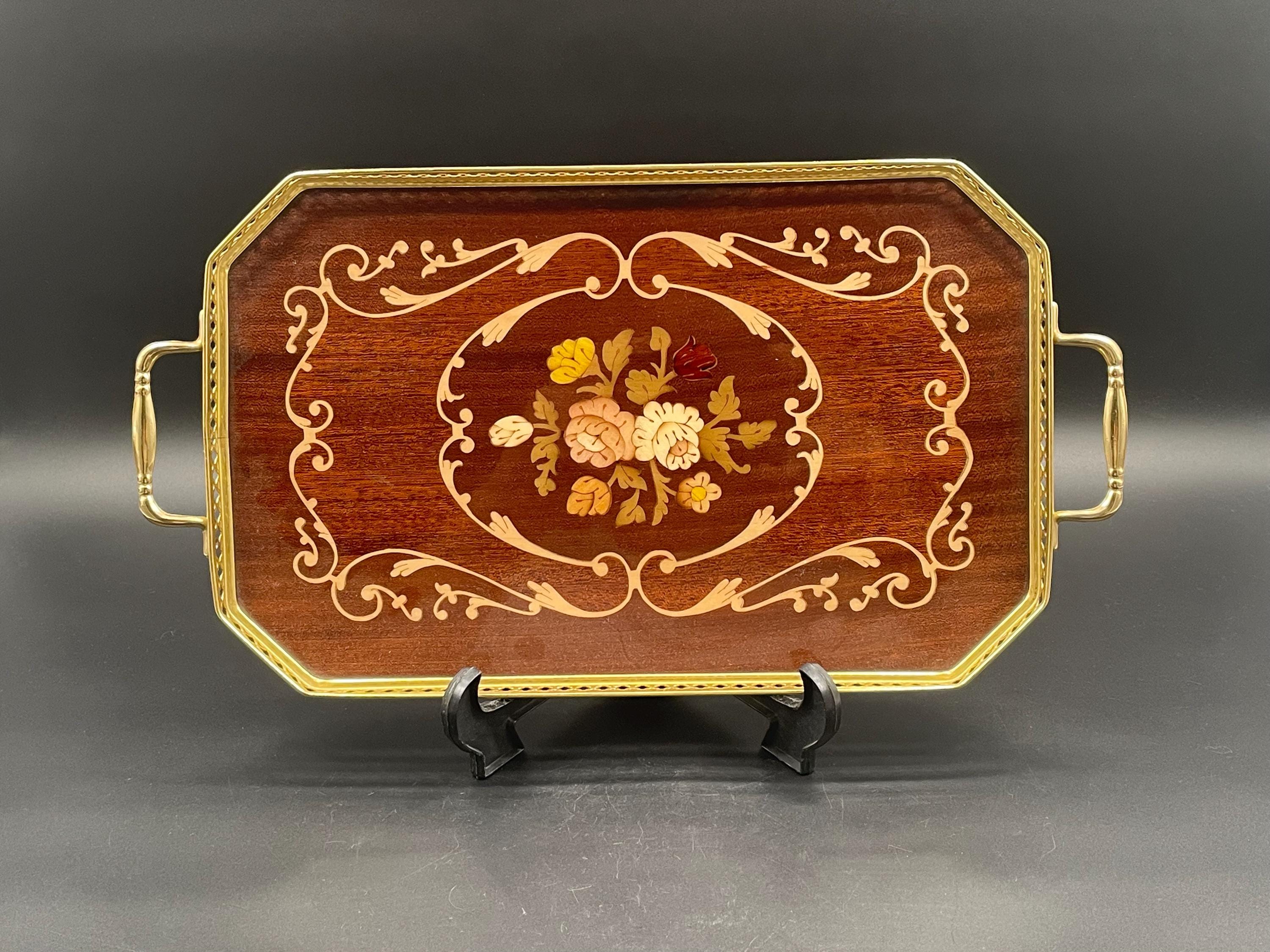 Italian Inlaid Wood Tray by Attardi, Sorrento, Circa 1960 - Etsy