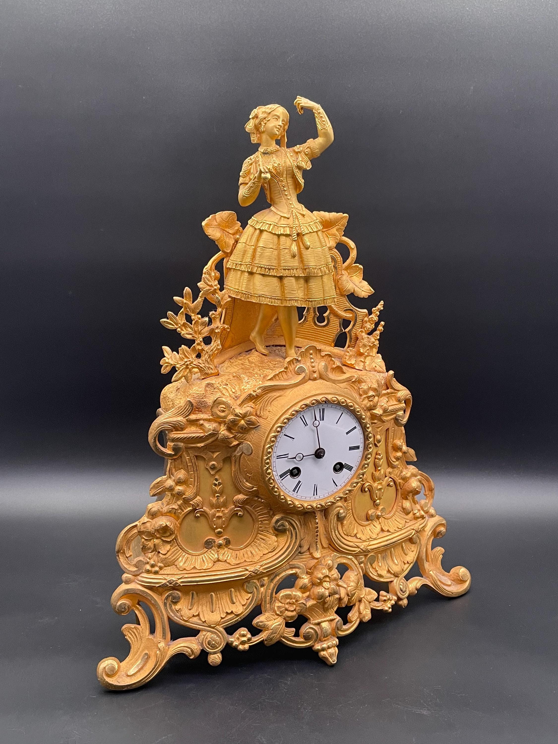 Museum-quality French Ormolu Mantel Clock, “jeune Danseuse”, Paris