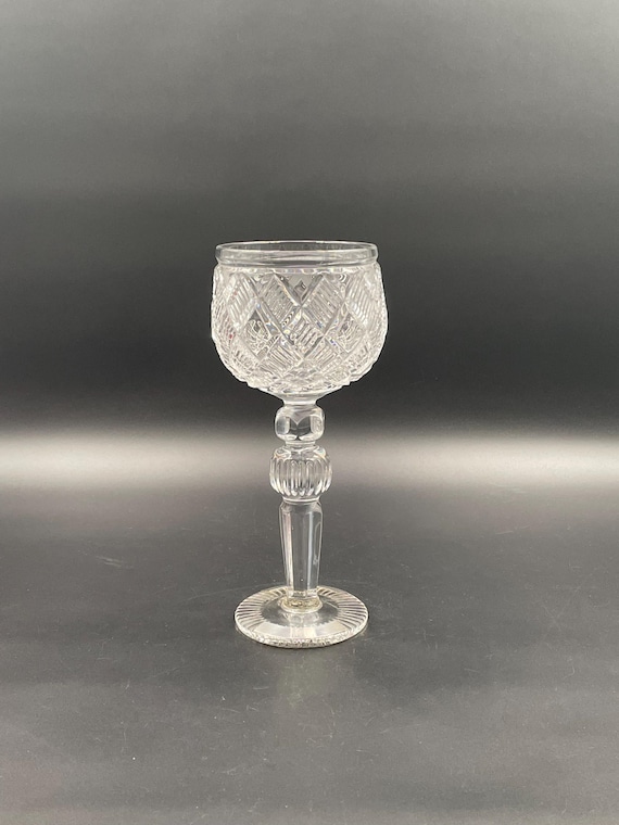 Böhmischer Kristallkelch mit norwegischer Silberfassung 830, ca. 1880 – 1950