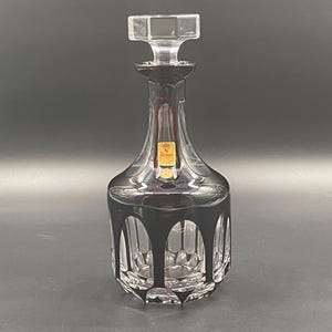 Nachtmann Karaffe aus klarem Kristall im Rubinschliff, Deutschland, 1970er Jahre
