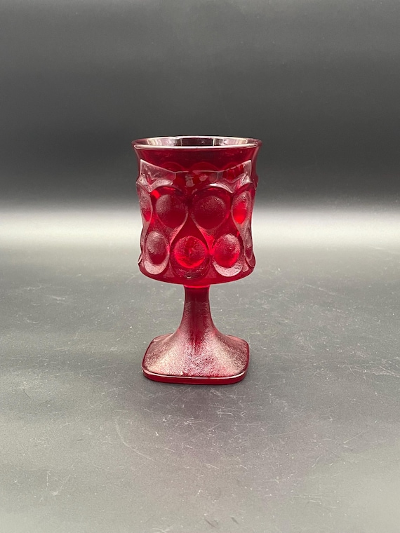 ノリタケ Spotlight 赤 ガラス製品 Vintage Noritake Spotlight Ruby Red Goblet Set Japan 5 Pcs Mid