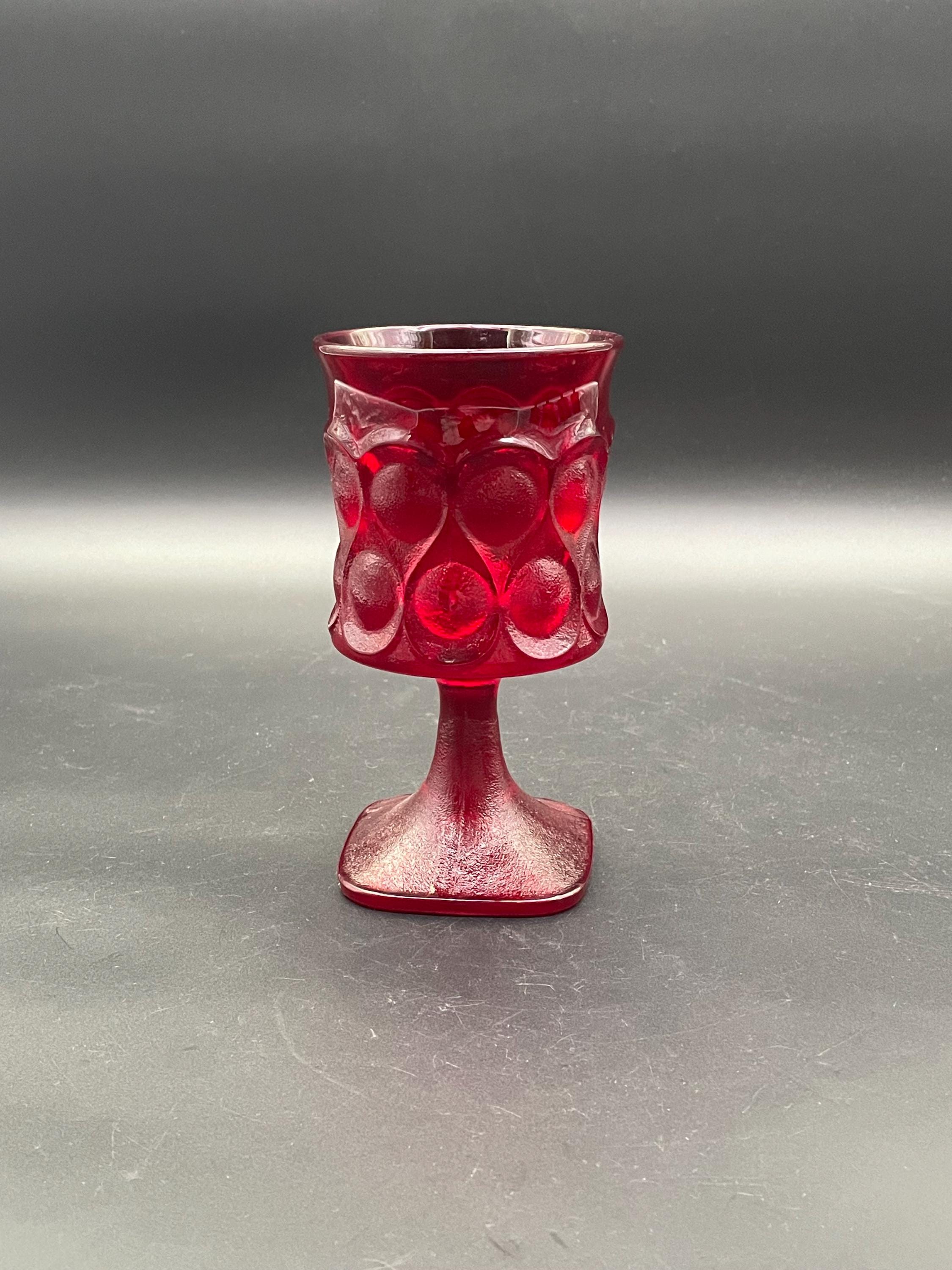 Vintage Noritake Spotlight Ruby Red Goblet Set Japan 5 Pcs Mid