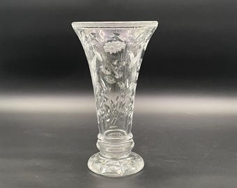 Warmensteinach Glaswerke 重鉛クリスタル 24% PbO 花瓶 H-20.5 cm