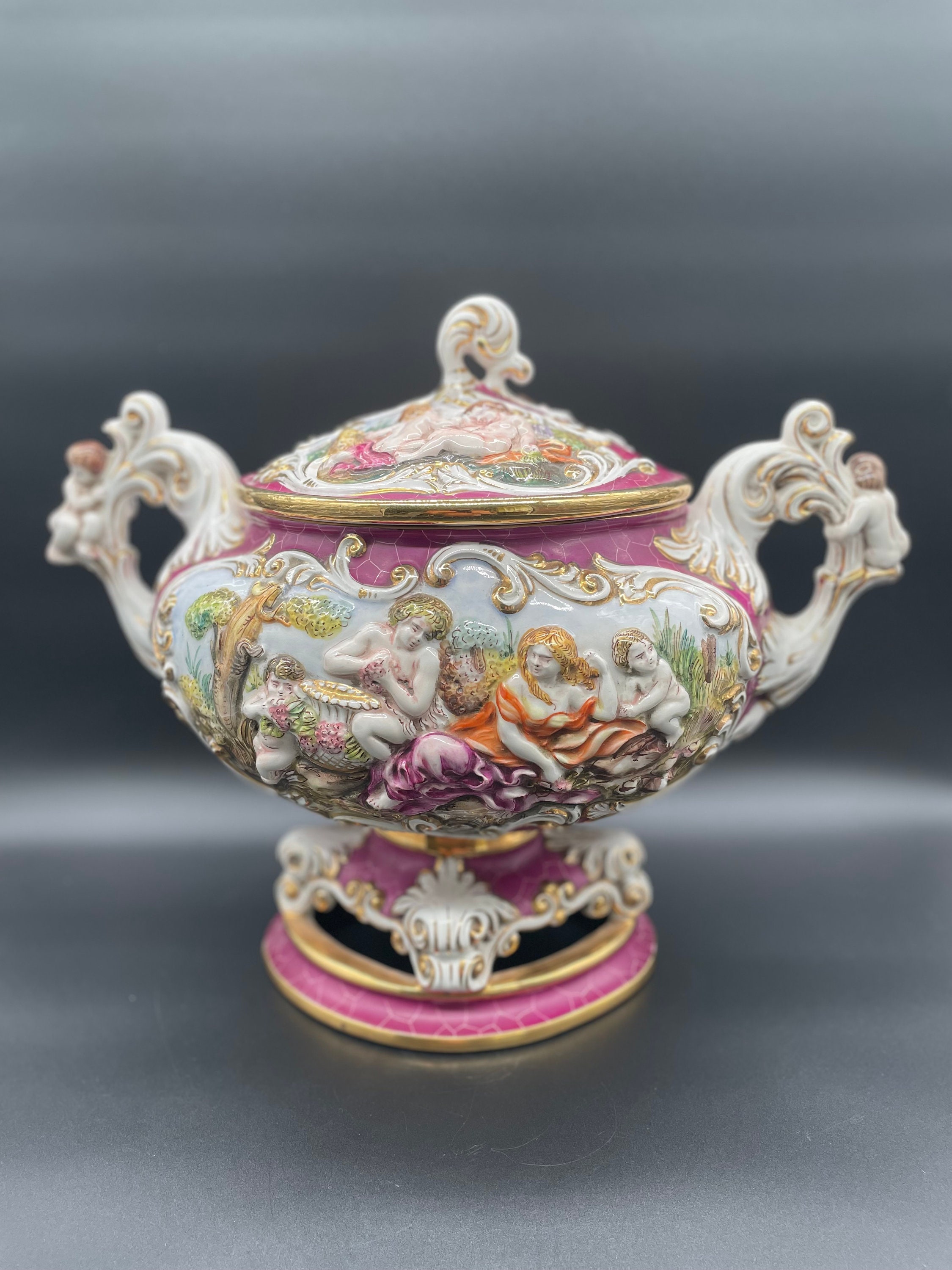 Rare Large Capodimonte Porcelain Centerpiece, 1950s – Museum