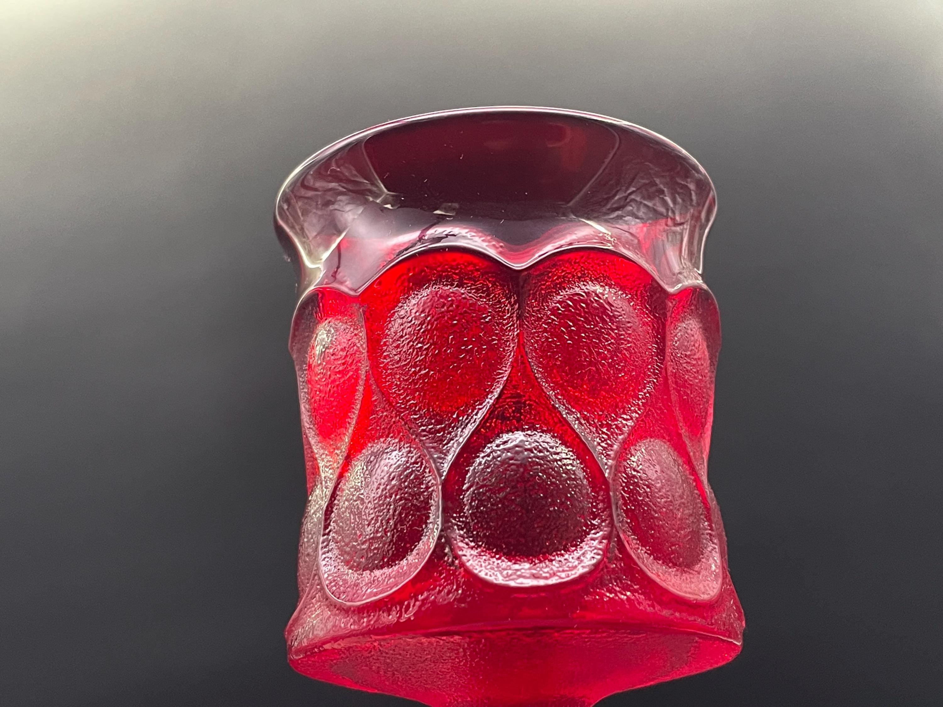 ノリタケ Spotlight 赤 ガラス製品 Vintage Noritake Spotlight Ruby Red Goblet Set Japan 5 Pcs Mid