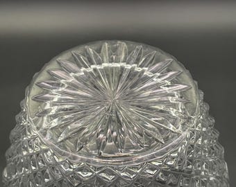 吹きガラスによる手切り鉛クリスタル花瓶（24% PbO） – 20世紀半ばの