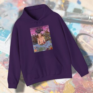 Pentecostal Hoodie, Surreal Art Sweatshirt, Wearable Healing Art, Unique Spiritual Fashion, Symbolic Gift for Art Lovers and Creatives