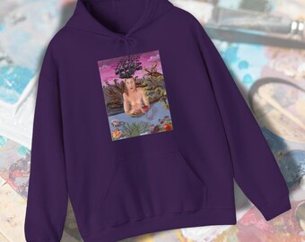 Pentecostal Hoodie, Surreal Art Sweatshirt, Wearable Healing Art, Unique Spiritual Fashion, Symbolic Gift for Art Lovers and Creatives