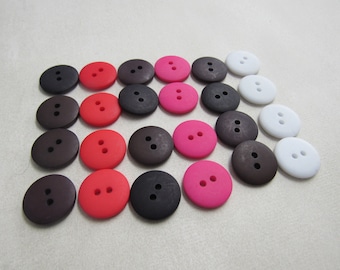 Round Buttons 4 hole buttons Black Buttons 2b2144 18mm Buttons