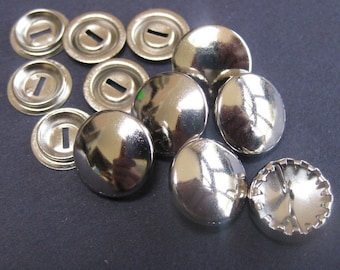 10 Cover Button Blanks Size 24 15mm