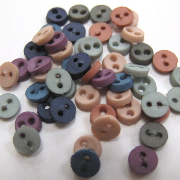 Tiny Rustic Round Doll Buttons