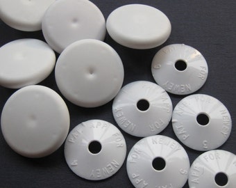 10 Nylon Cover Button Blanks Size 46 29mm