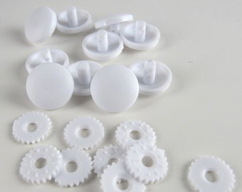 10 Nylon Cover Button Blanks Size 17 11mm