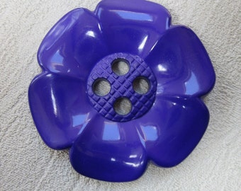 Very Big Purple Flower Button