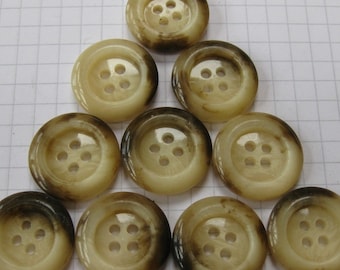 10 Glossy Fake Bone Buttons