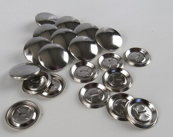 10 Cover Button Blanks Size 32 22mm