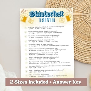 Oktoberfest Trivia | Icebreaker Games | Oktoberfest Quiz | Beer Festival Game | Oktoberfest Games| Oktoberfest Party Games