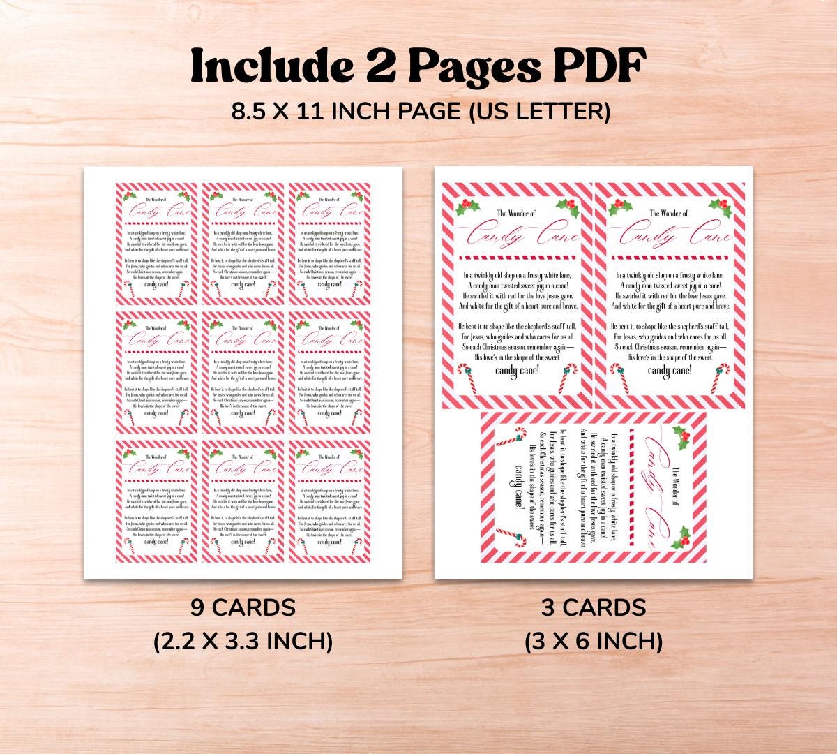 Legend of the Candy Cane Printable Tag, Meaning of Christmas, Candy ...