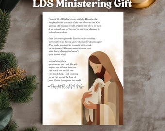 99+1 Russell M. Nelson Birthday Challenge Quote | Relief Society Printable gift | Lost Sheep Ministering Handout | LDS Ministering Gift