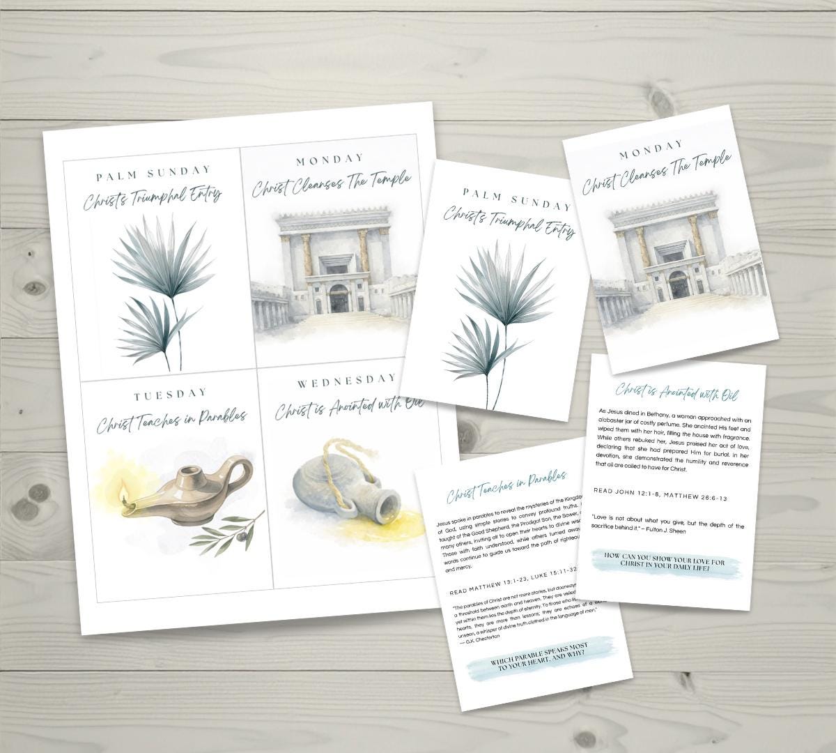 LDS Holy Week Devotional Cards | Easter Scripture & Reflection Cards ...