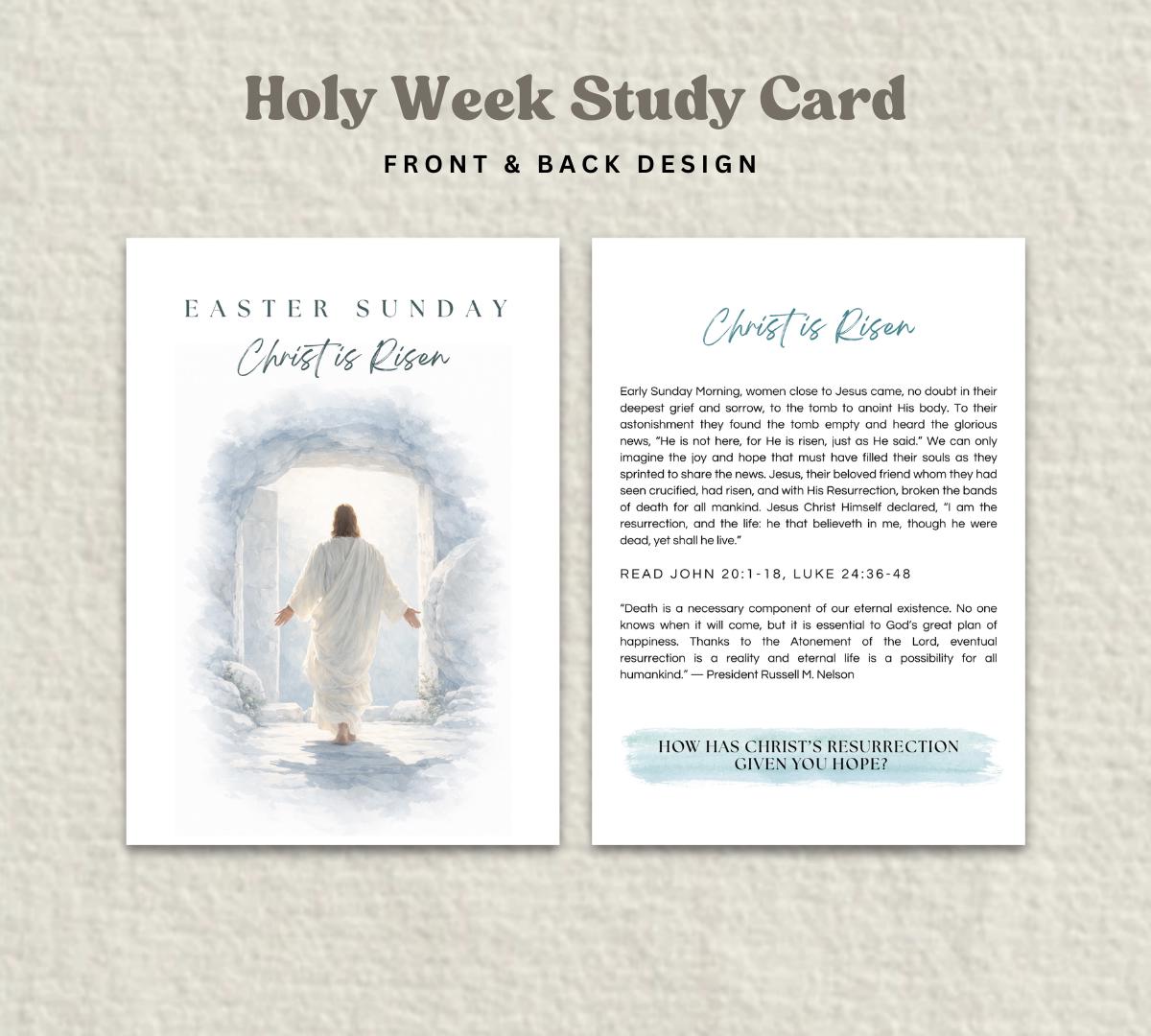 LDS Holy Week Devotional Cards | Easter Scripture & Reflection Cards ...